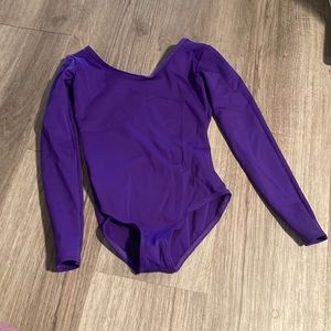 Capezio Ballet, Dance, Gymnastics Leotard Child’s Medium Long Sleeve Dark Purple